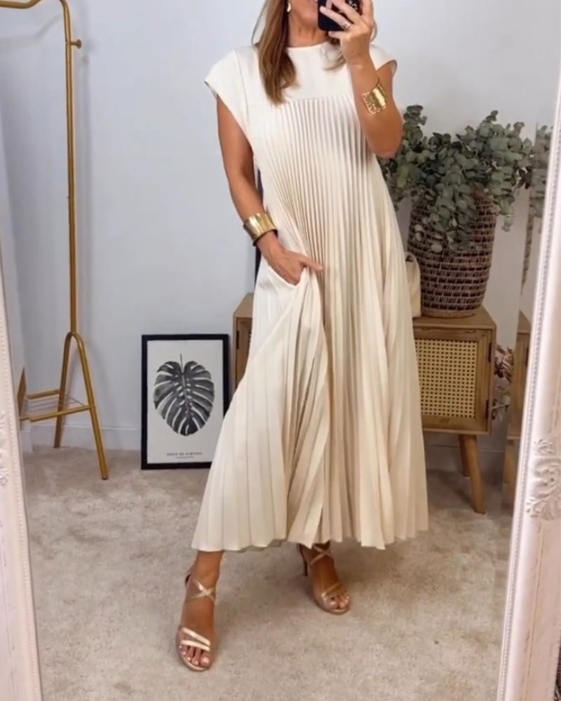 EB | Smarte Plissee Baumwollkleid
