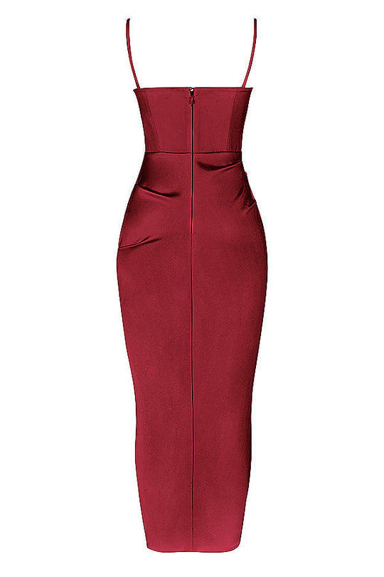 EB | Plissiertes Korsett Midikleid
