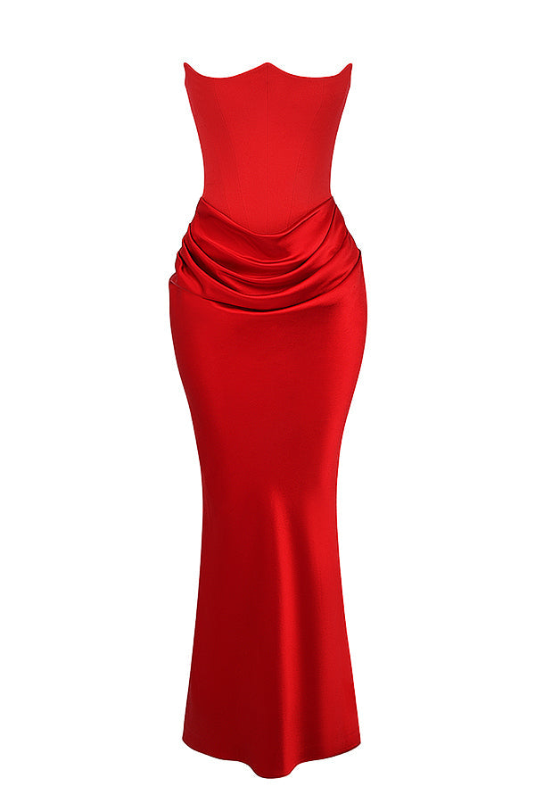 EB | Trägerloses Korsett Maxi Kleid