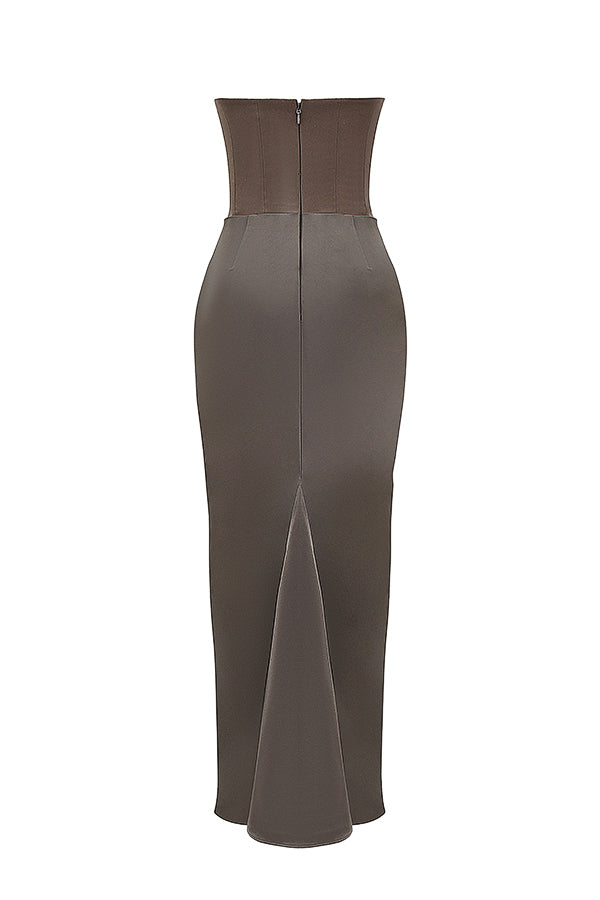 EB | Trägerloses Korsett Maxi Kleid