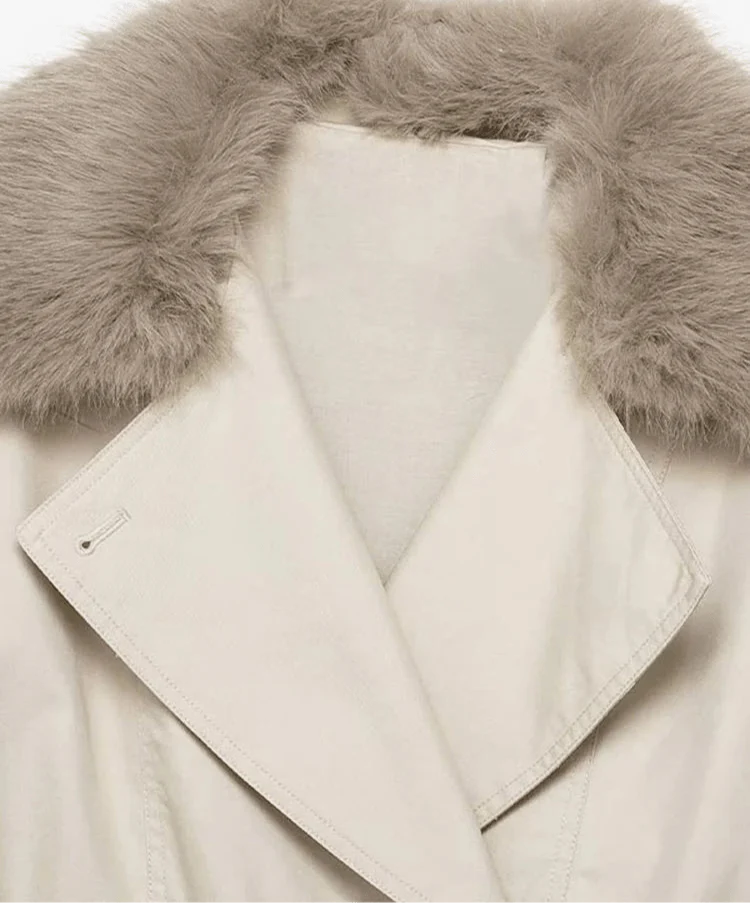 EB | Trenchcoat mit Kunstfell
