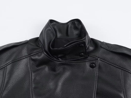 EB | Asymmetrische Lederjacke