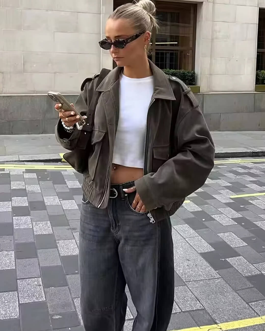 EB | Suede-Pilotjacke
