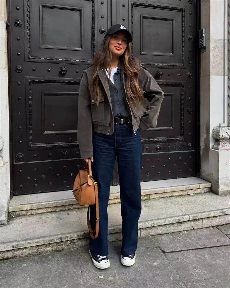 EB | Suede-Pilotjacke