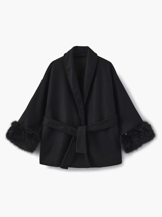 EB | Faux Fur Mantel