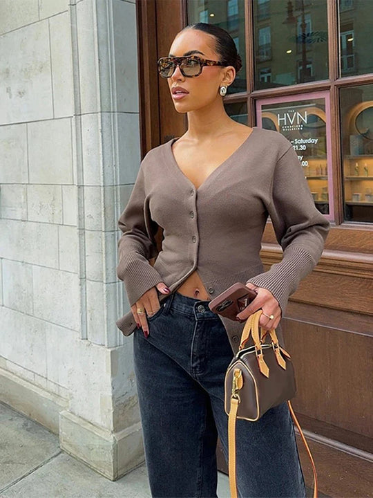 EB | V-Ausschnitt Strickcardigan