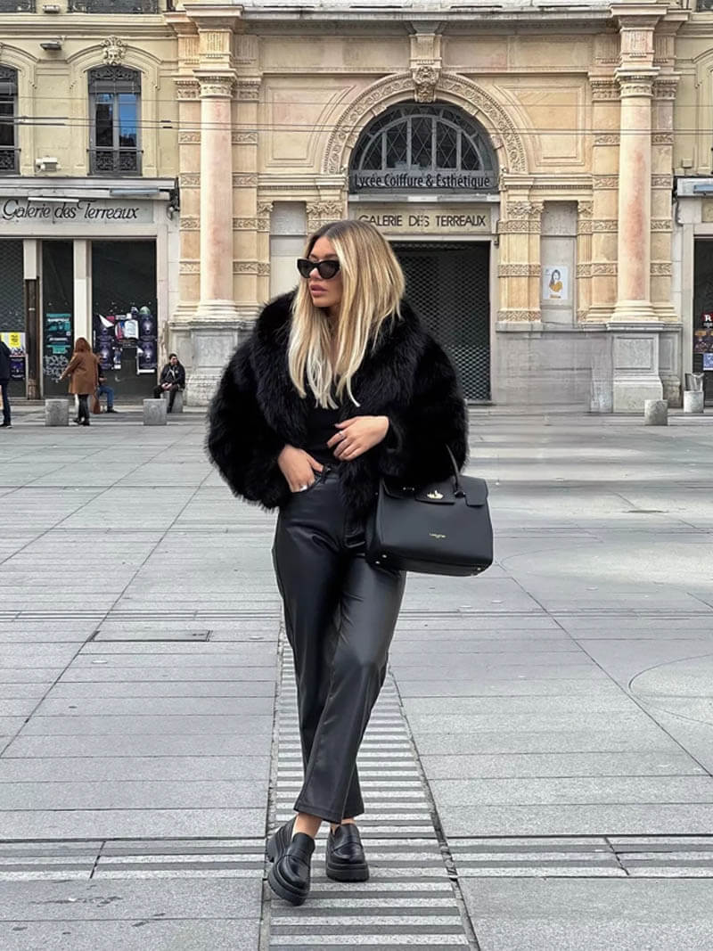 EB | Faux Fur Mantel
