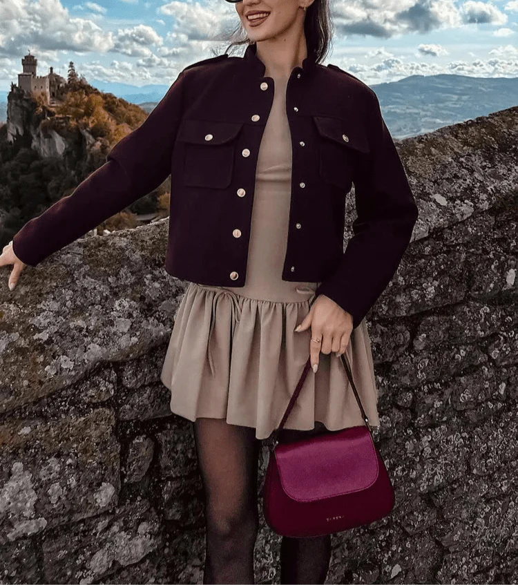 EB | Bomberjacke mit Goldenen Details