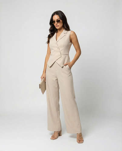EB | Elegantes Jumpsuit Satz für Jeden Anlass Damen Anzug