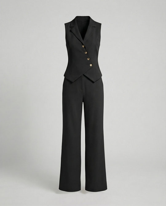 EB | Elegantes Jumpsuit Satz für Jeden Anlass Damen Anzug