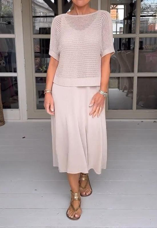 EB | Elegantes Deltes Set (Kleid + Top)