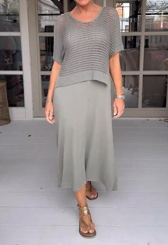 EB | Elegantes Deltes Set (Kleid + Top)