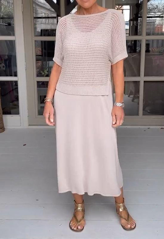 EB | Elegantes Deltes Set (Kleid + Top)