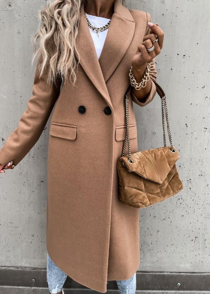 EB | Winterjacke für Damen - langer Mantel mit klassischem Stil