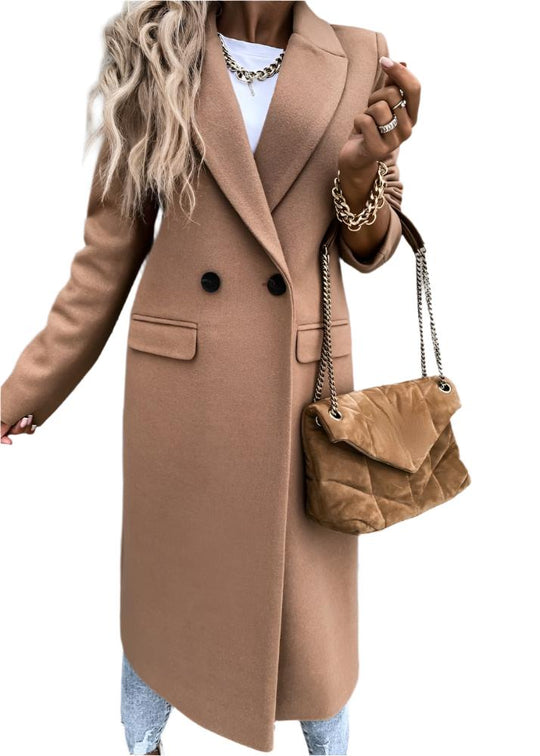 EB | Winterjacke für Damen - langer Mantel mit klassischem Stil