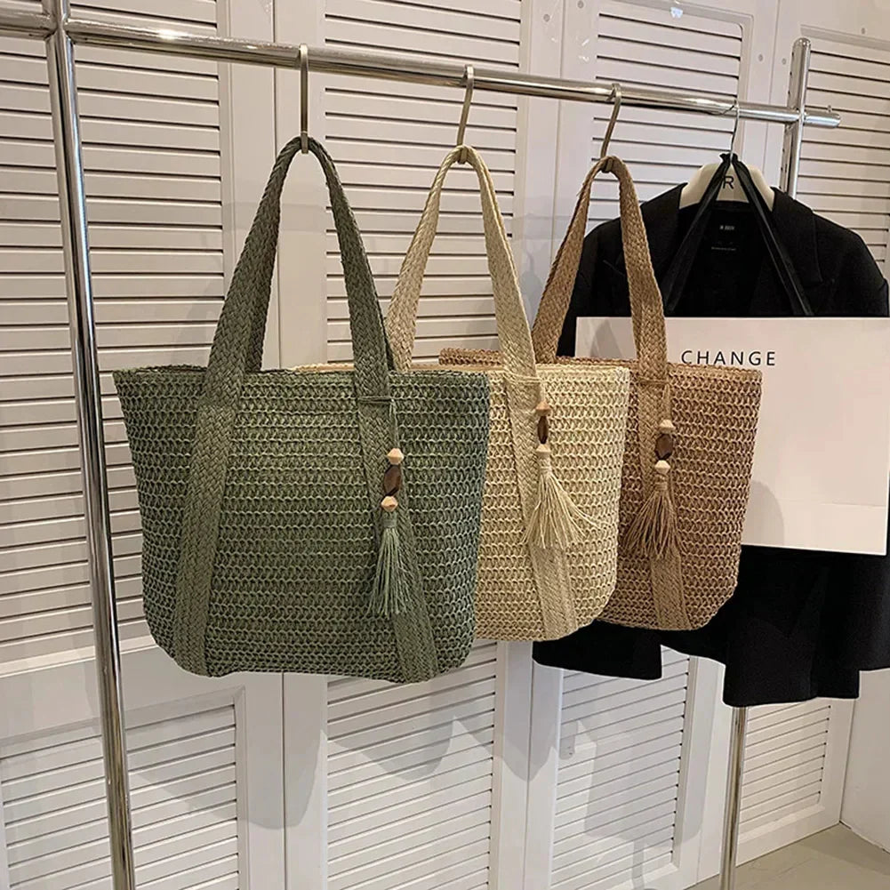 EB | Sommertasche Aus Stroh mit Lässigem Design