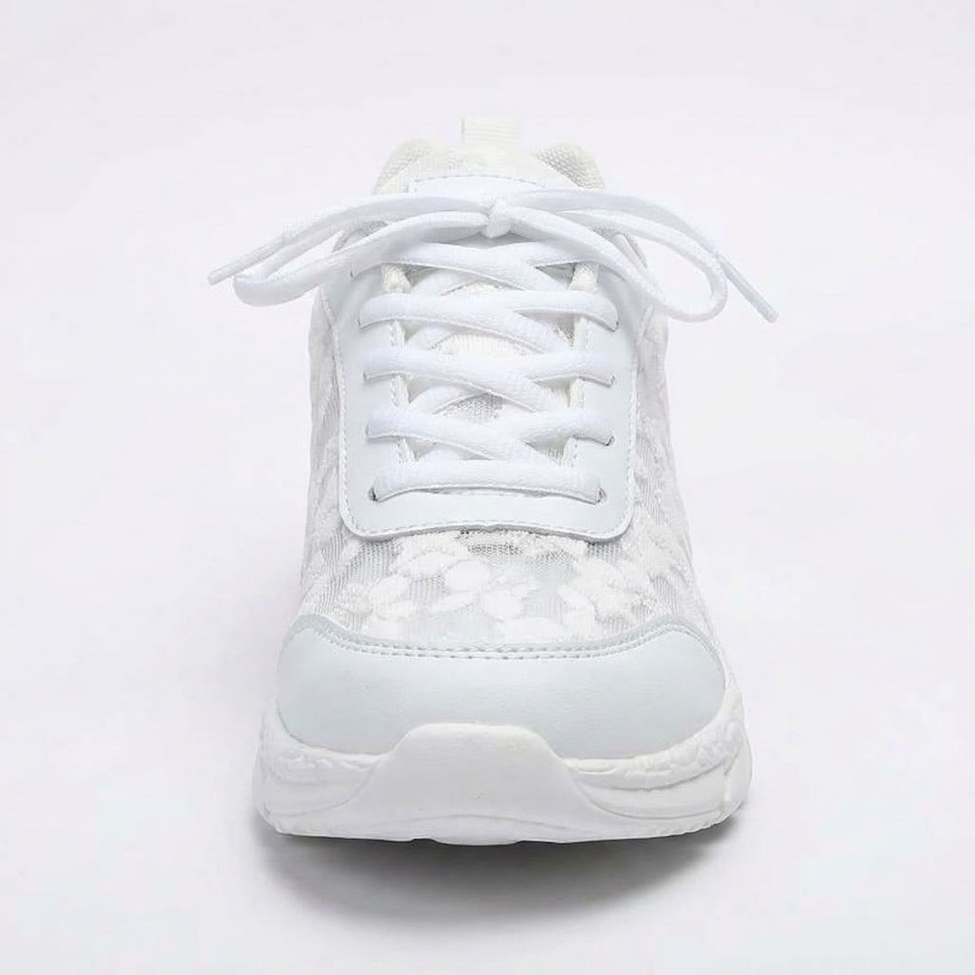 Damen Sneaker mit Schnürung & Mesh-Obermaterial im Chunky-Sohlendesign | EB