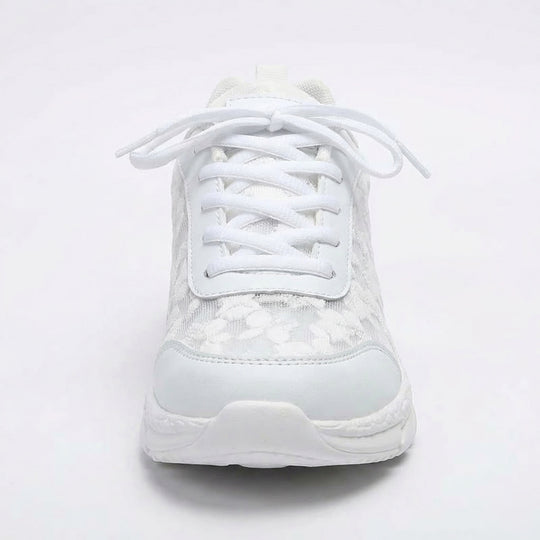 Damen Sneaker mit Schnürung & Mesh-Obermaterial im Chunky-Sohlendesign | EB
