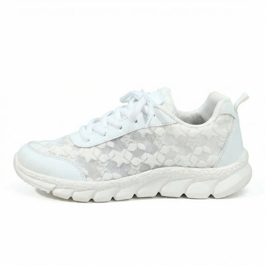 Damen Sneaker mit Schnürung & Mesh-Obermaterial im Chunky-Sohlendesign | EB