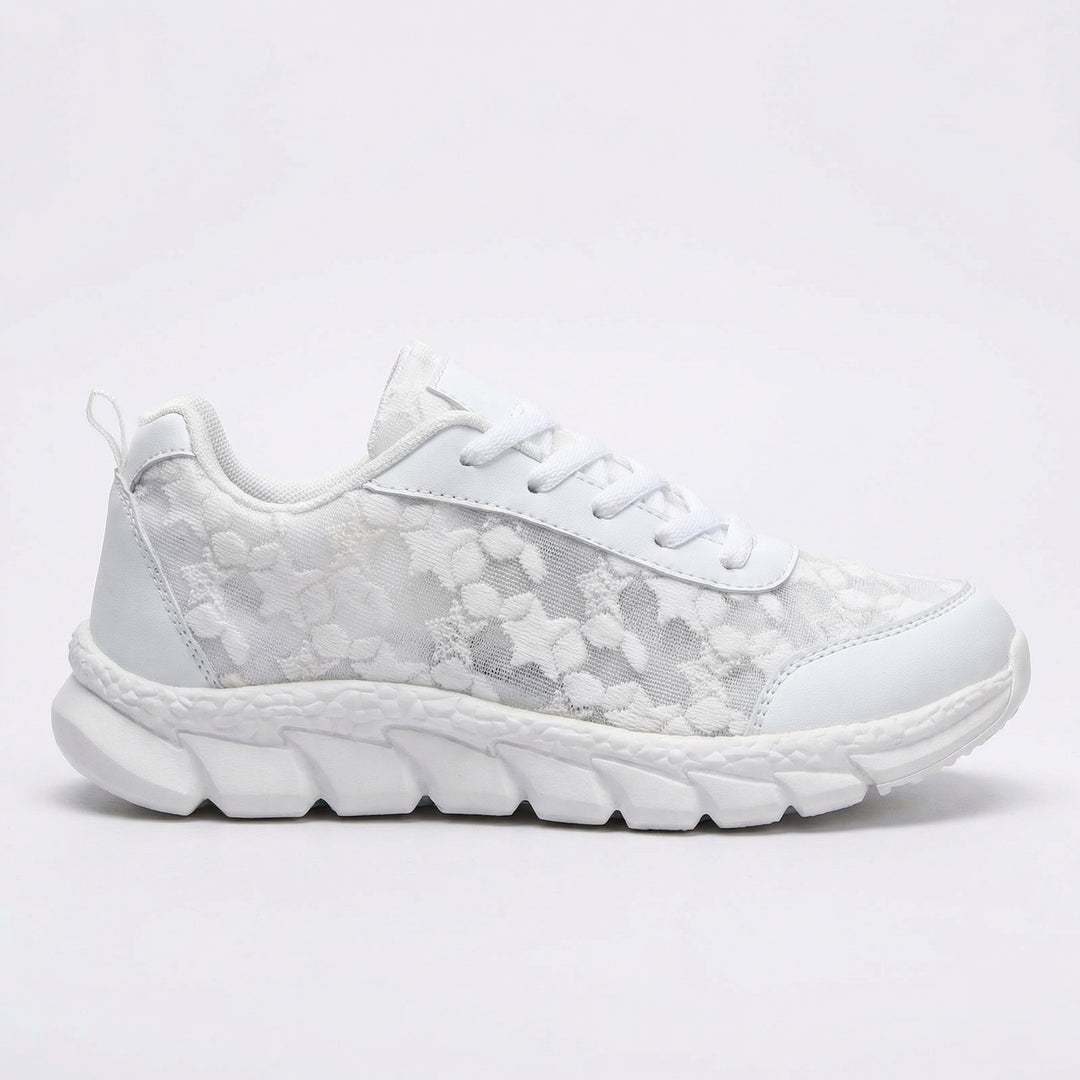 Damen Sneaker mit Schnürung & Mesh-Obermaterial im Chunky-Sohlendesign | EB