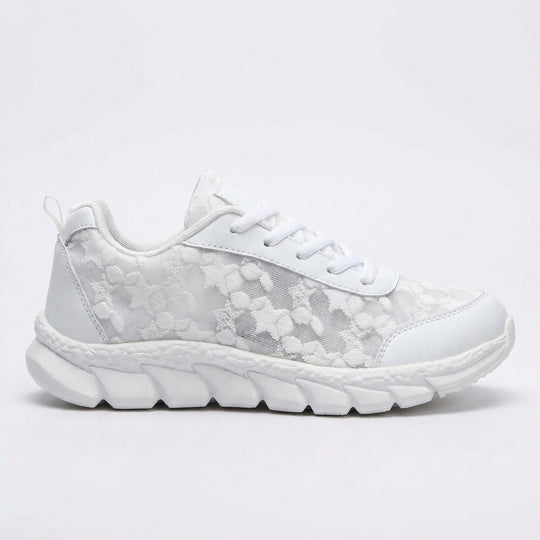 Damen Sneaker mit Schnürung & Mesh-Obermaterial im Chunky-Sohlendesign | EB