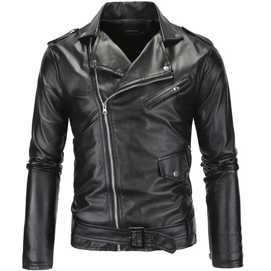 EB | Slim Fit Biker Herren Lederjacke