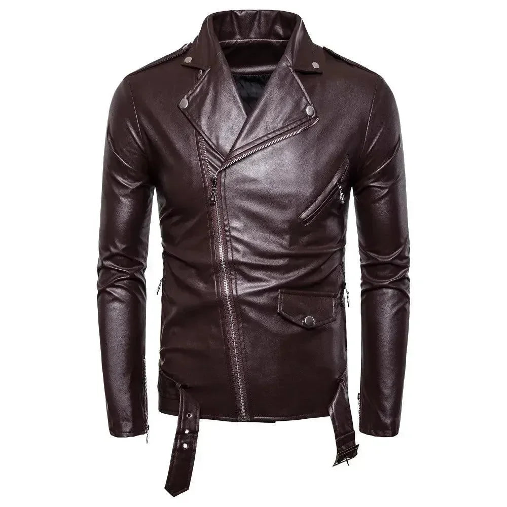 EB | Slim Fit Biker Herren Lederjacke