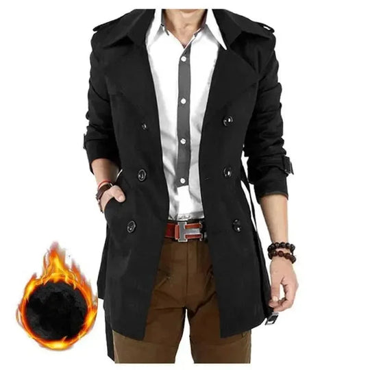 EB | Slim Fit Doppelreiher Herren-Trenchcoat