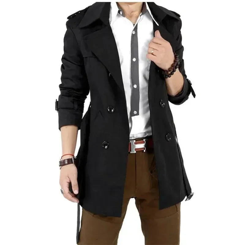 EB | Slim Fit Doppelreiher Herren-Trenchcoat
