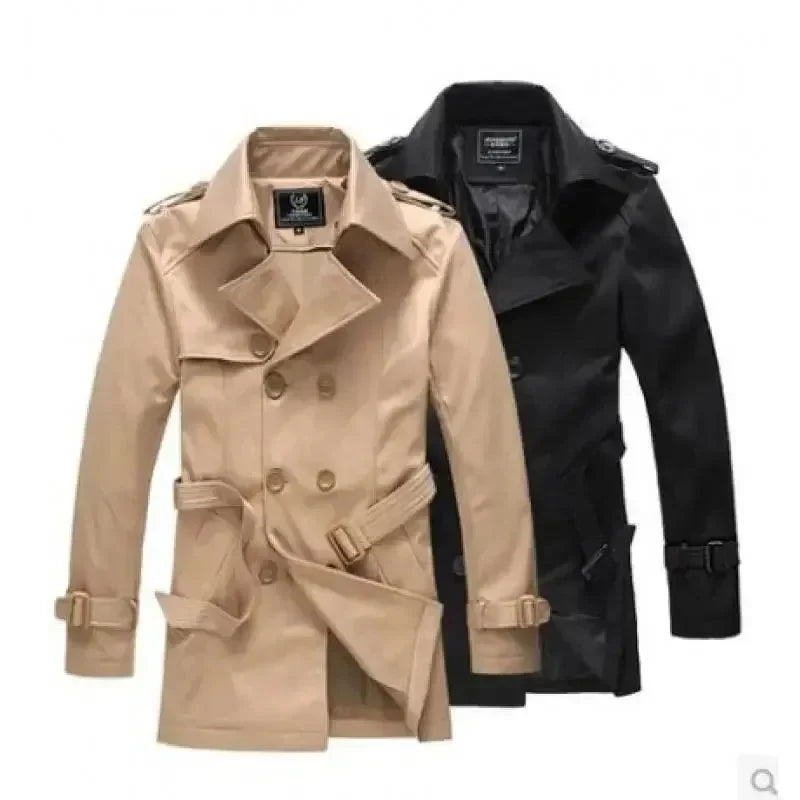 EB | Slim Fit Doppelreiher Herren-Trenchcoat