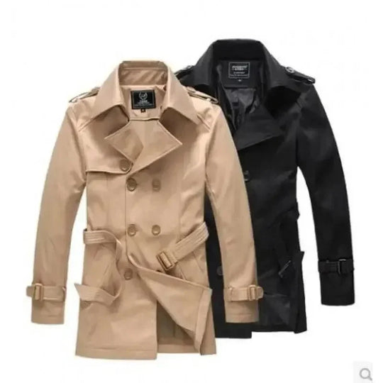 EB | Slim Fit Doppelreiher Herren-Trenchcoat
