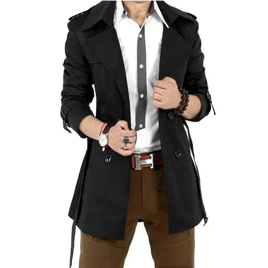 EB | Slim Fit Doppelreiher Herren-Trenchcoat