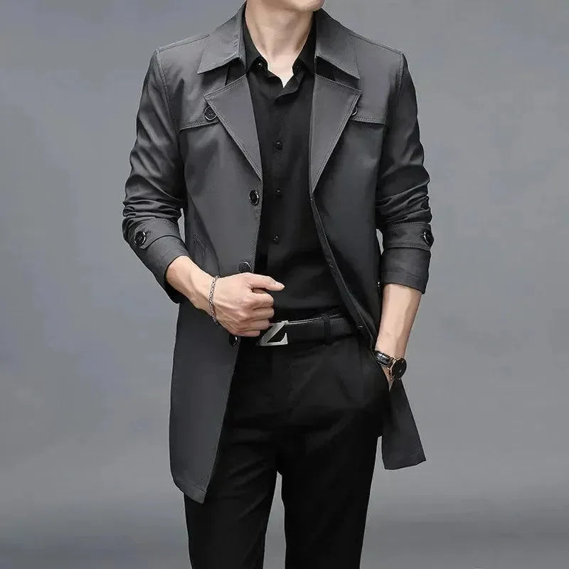 EB | Slim Fit Einreiher Herren Trenchcoat