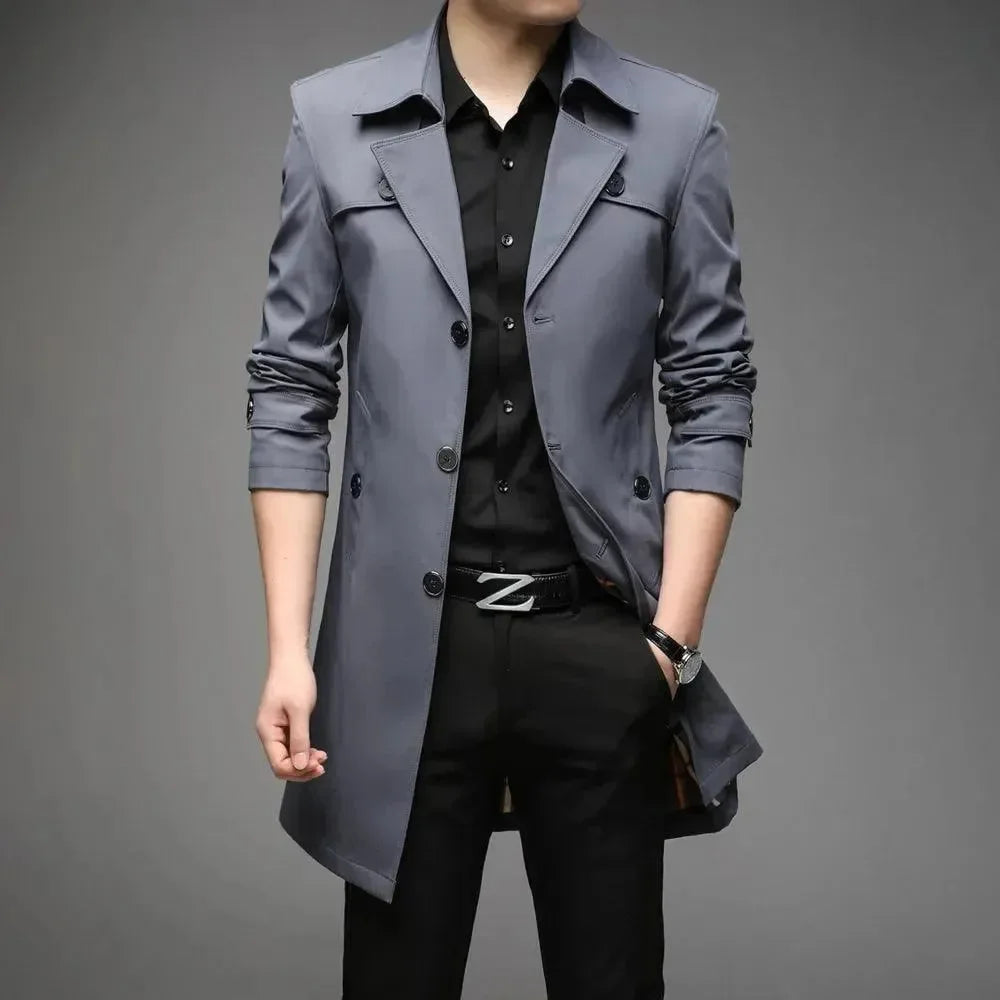 EB | Slim Fit Einreiher Herren Trenchcoat