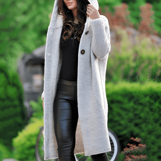 EB | Eleganter Langer Cardigan Aus Strick