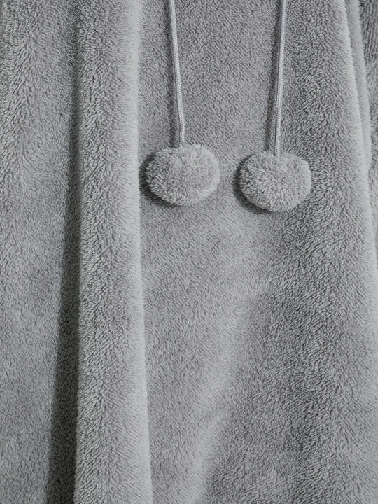 EB | Snuggle Plus Übergrößen Teddy Hoodie Kleid