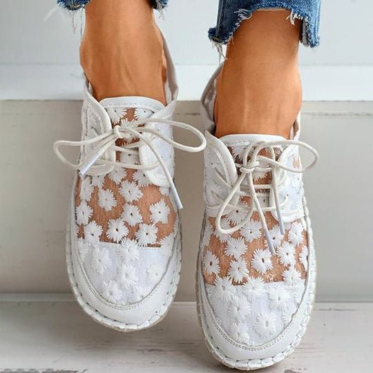 bestickte Mesh-Schuhe EB
