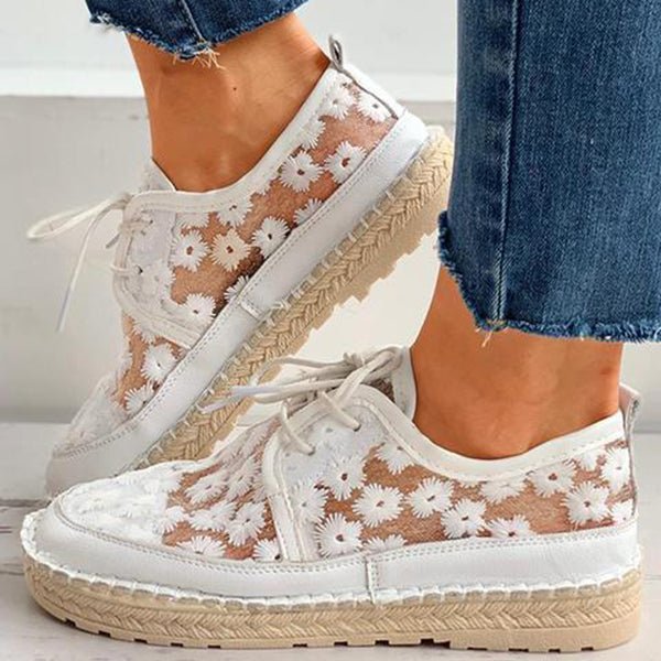 bestickte Mesh-Schuhe EB