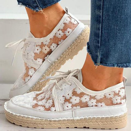 bestickte Mesh-Schuhe EB
