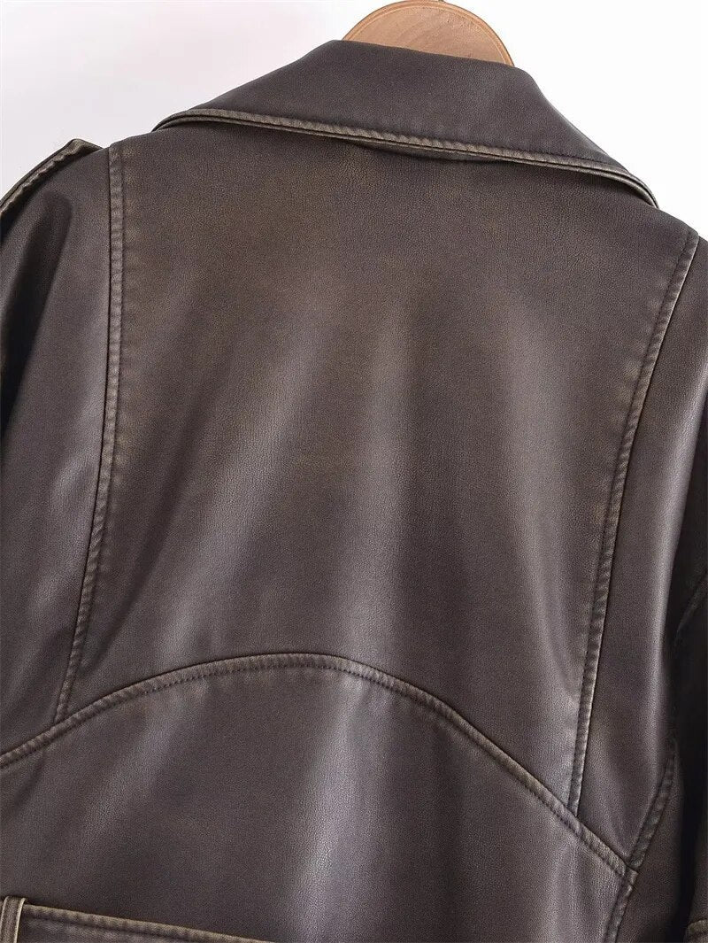 EB | Kurz Geschnittene Bikerjacke - Vintage & Stilvoll