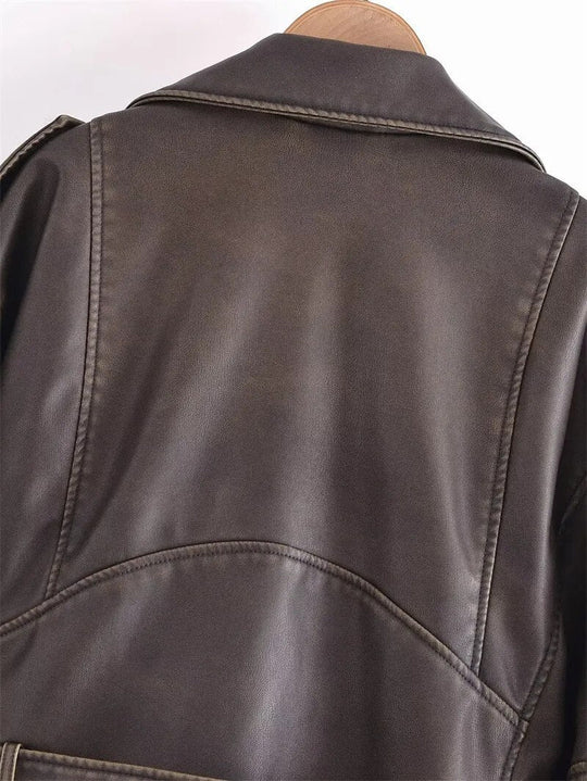 EB | Kurz Geschnittene Bikerjacke - Vintage & Stilvoll