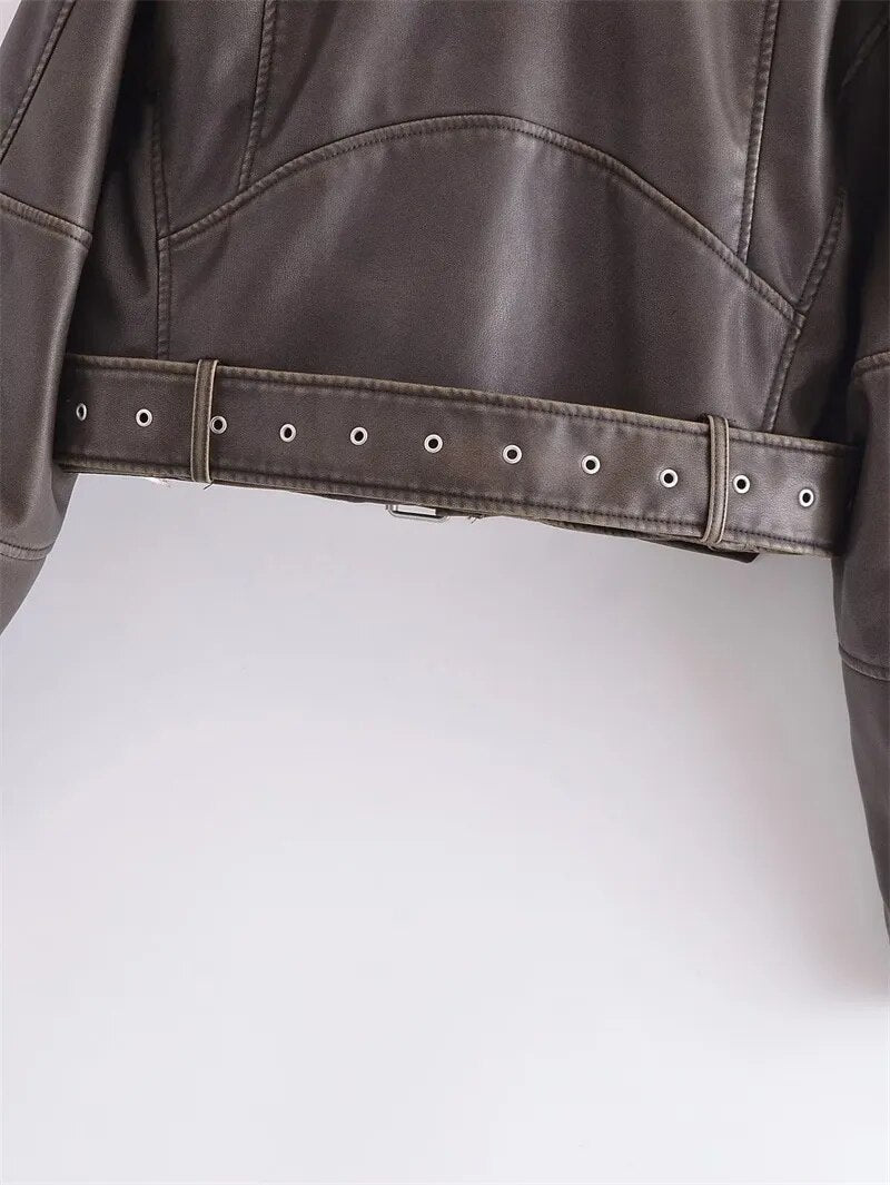 EB | Kurz Geschnittene Bikerjacke - Vintage & Stilvoll