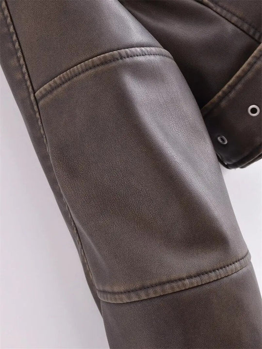 EB | Kurz Geschnittene Bikerjacke - Vintage & Stilvoll