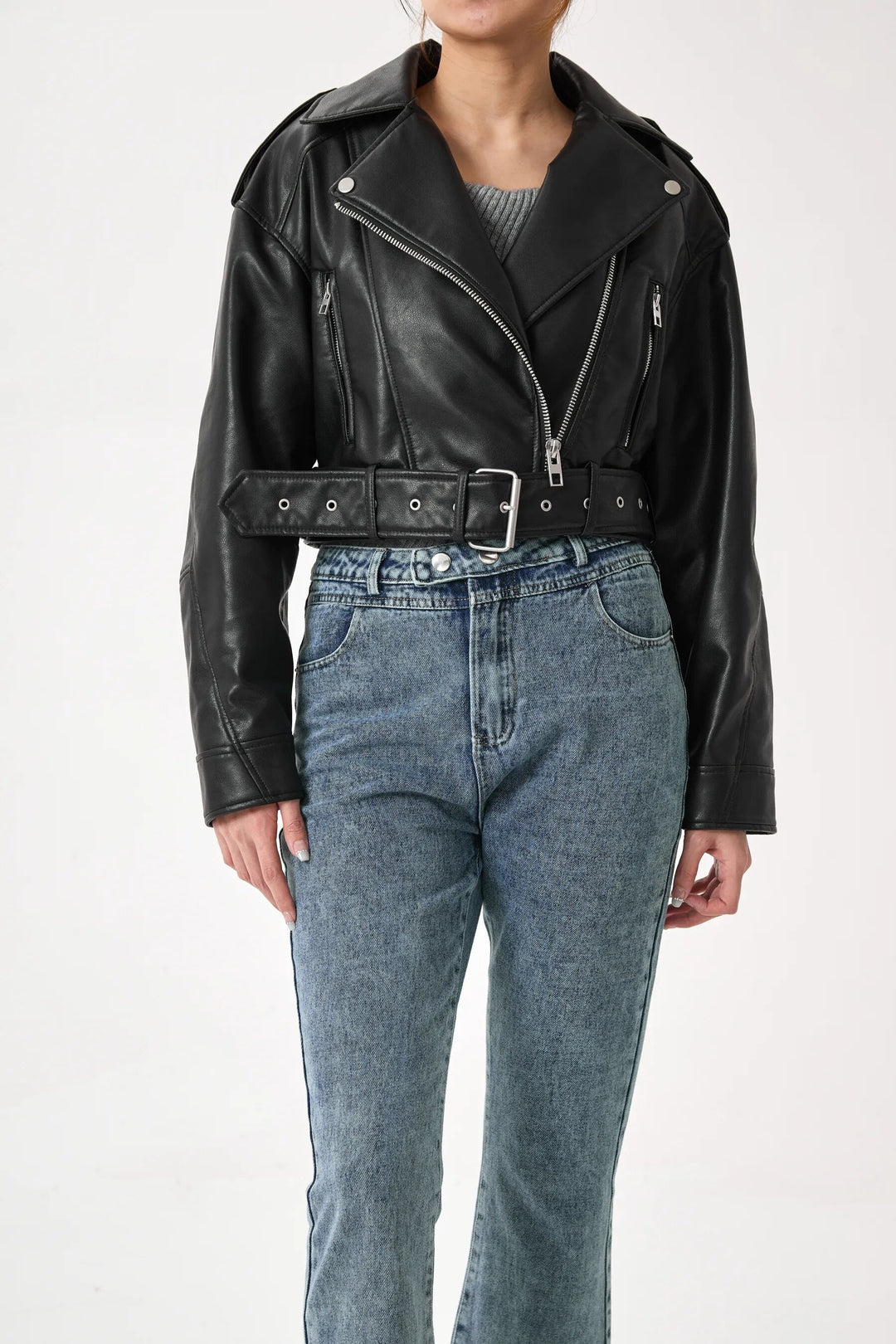 EB | Kurz Geschnittene Bikerjacke - Vintage & Stilvoll