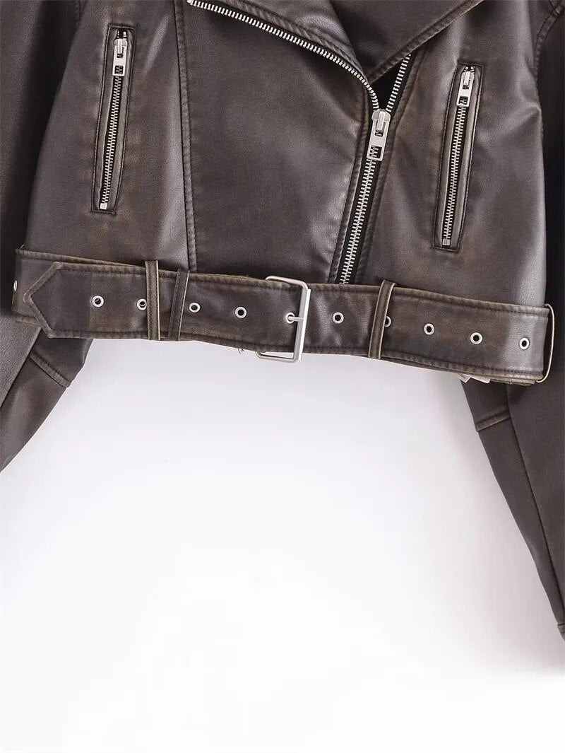 EB | Kurz Geschnittene Bikerjacke - Vintage & Stilvoll