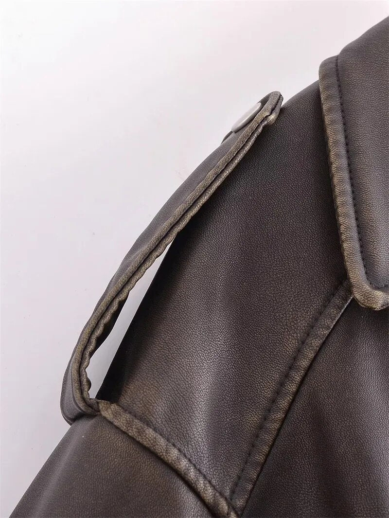 EB | Kurz Geschnittene Bikerjacke - Vintage & Stilvoll