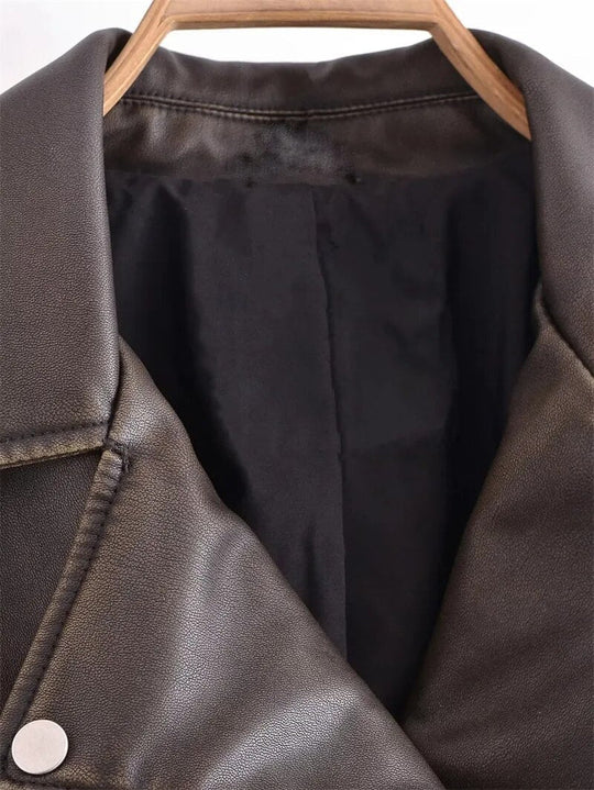 EB | Kurz Geschnittene Bikerjacke - Vintage & Stilvoll