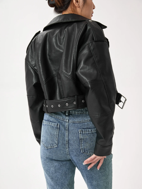 EB | Kurz Geschnittene Bikerjacke - Vintage & Stilvoll