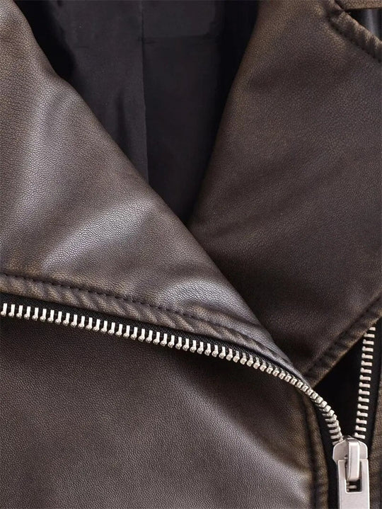 EB | Kurz Geschnittene Bikerjacke - Vintage & Stilvoll