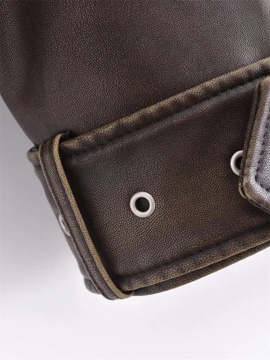 EB | Kurz Geschnittene Bikerjacke - Vintage & Stilvoll